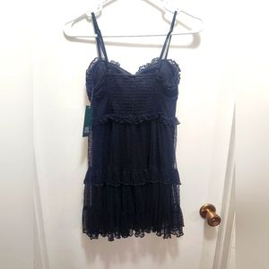 Wild Fable Women's Black Dress Polka Dot Sheer Strappy Size XXS